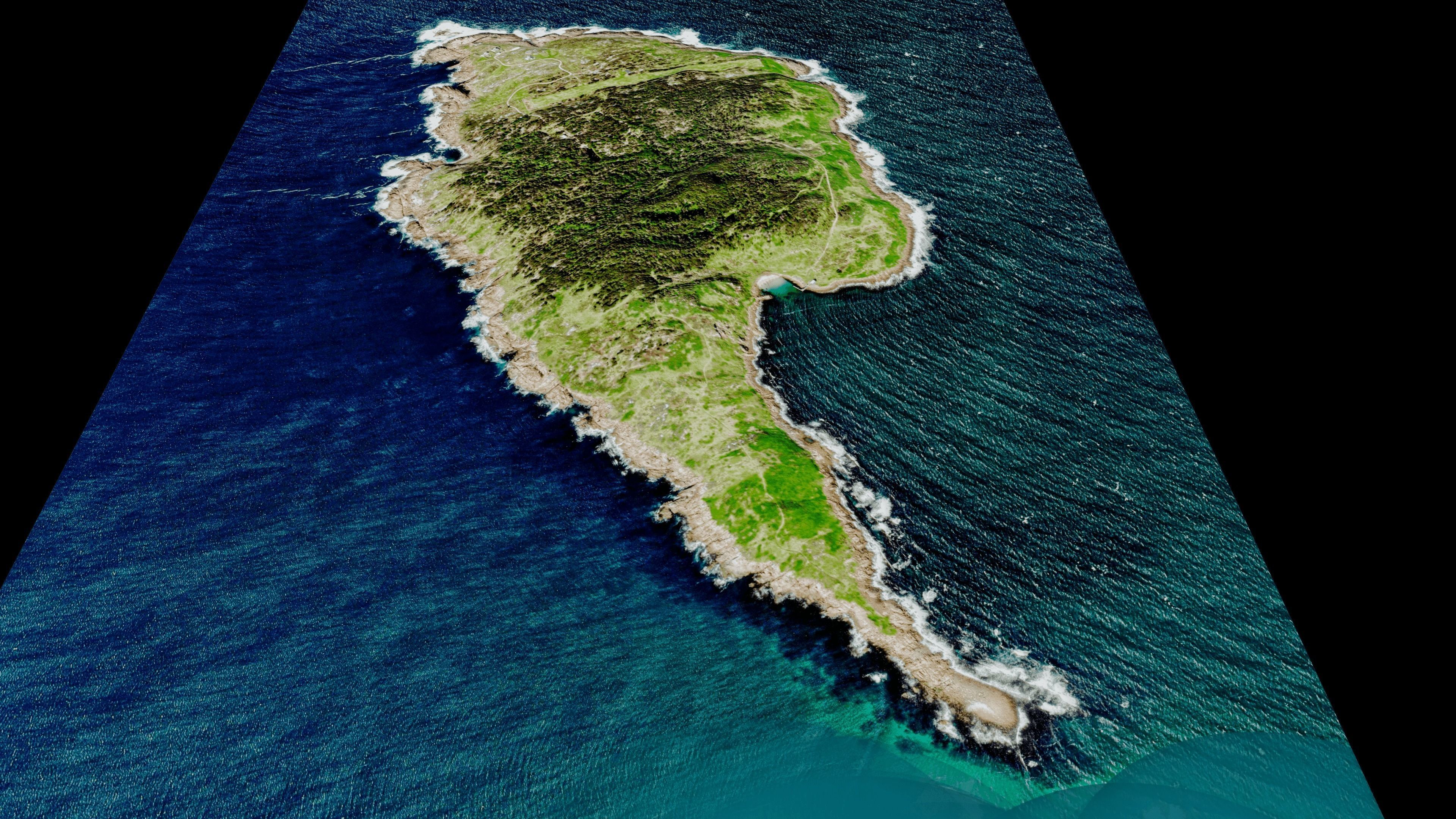 Gabo Island 3d model terrain Low-poly 3D model_4
