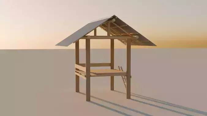 Hut in the rice field