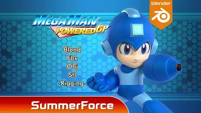 Megaman - Megaman Powered up 3D model