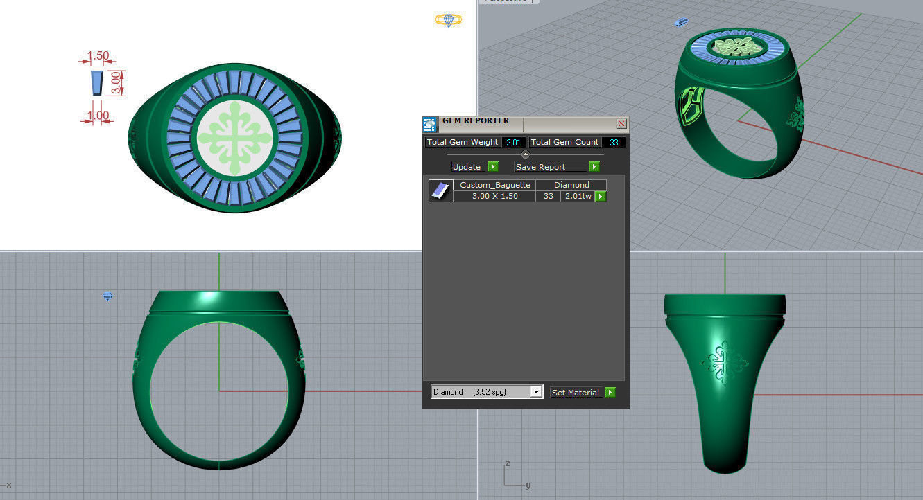 Patek Philippe ring 3D print model_4