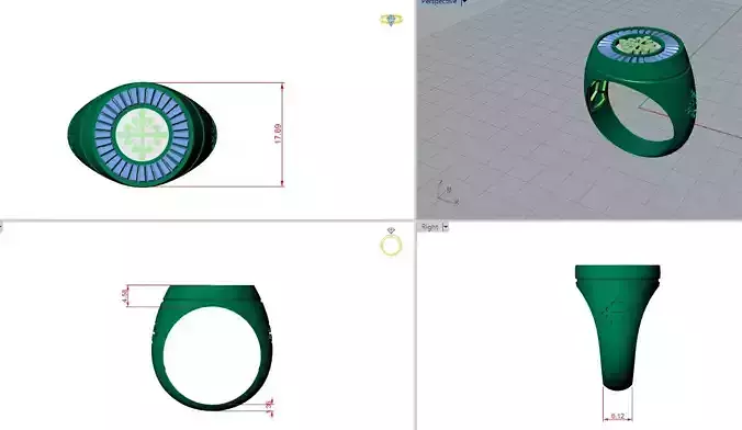 Patek Philippe ring 3D print model
