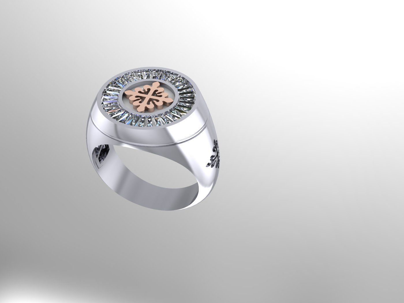 Patek Philippe ring 3D print model_1