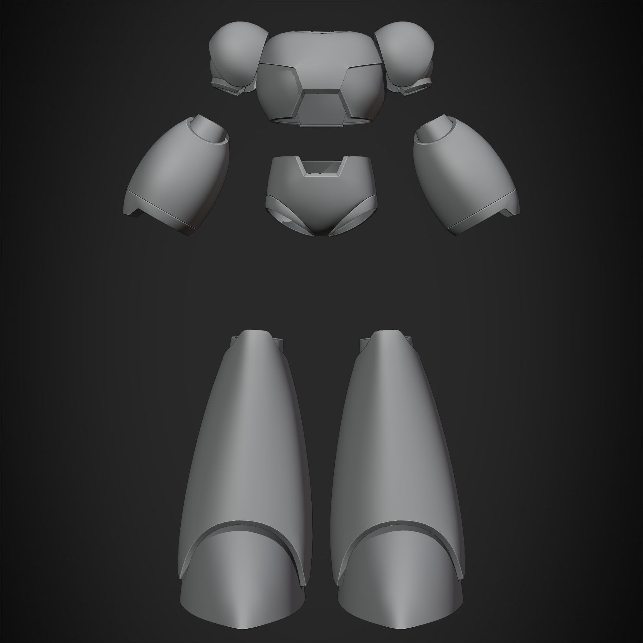 Mega man X Armor for Cosplay 3D print model_14