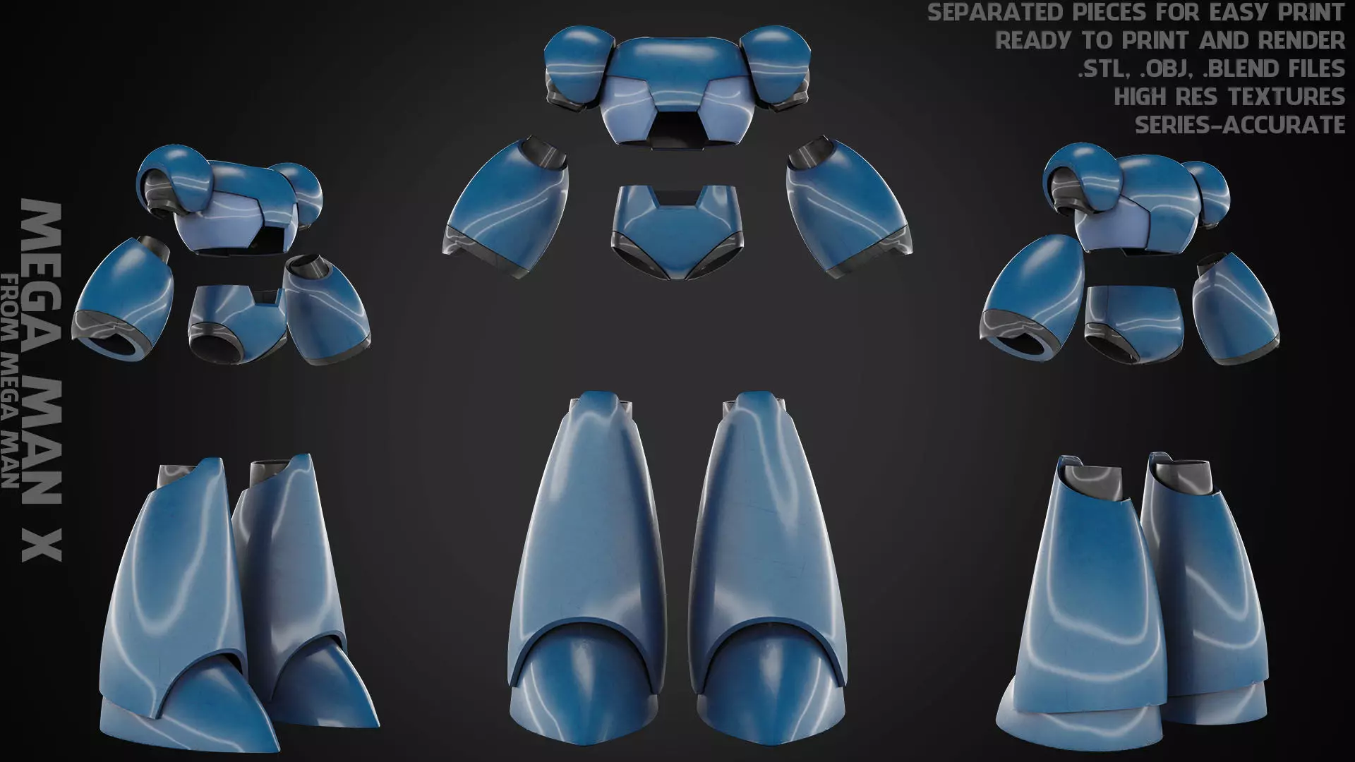 Mega man X Armor for Cosplay 3D print model_0