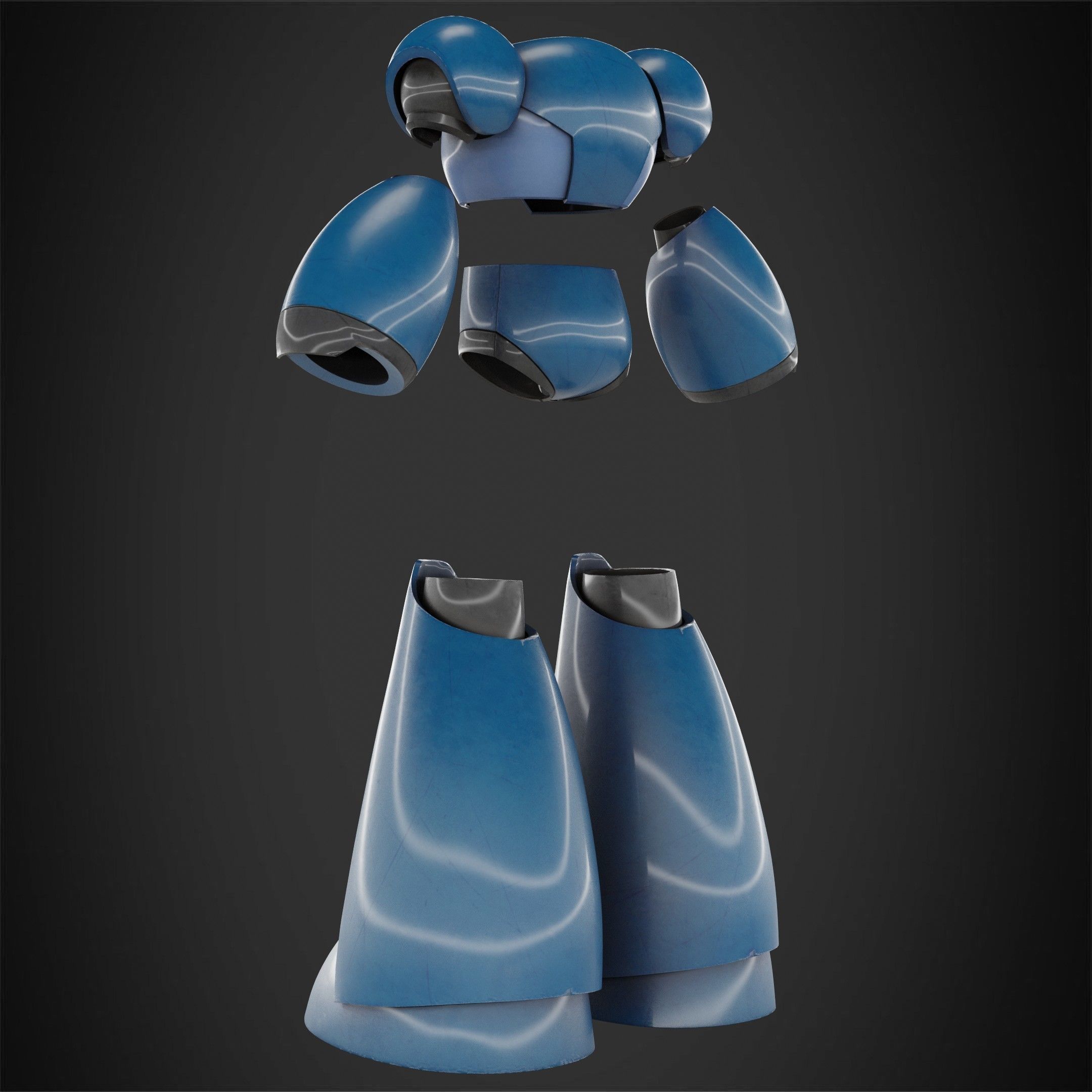 Mega man X Armor for Cosplay 3D print model_5
