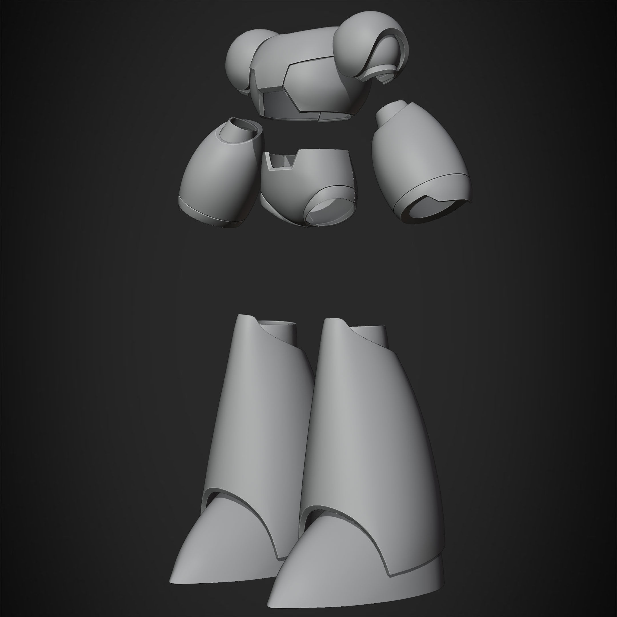 Mega man X Armor for Cosplay 3D print model_16