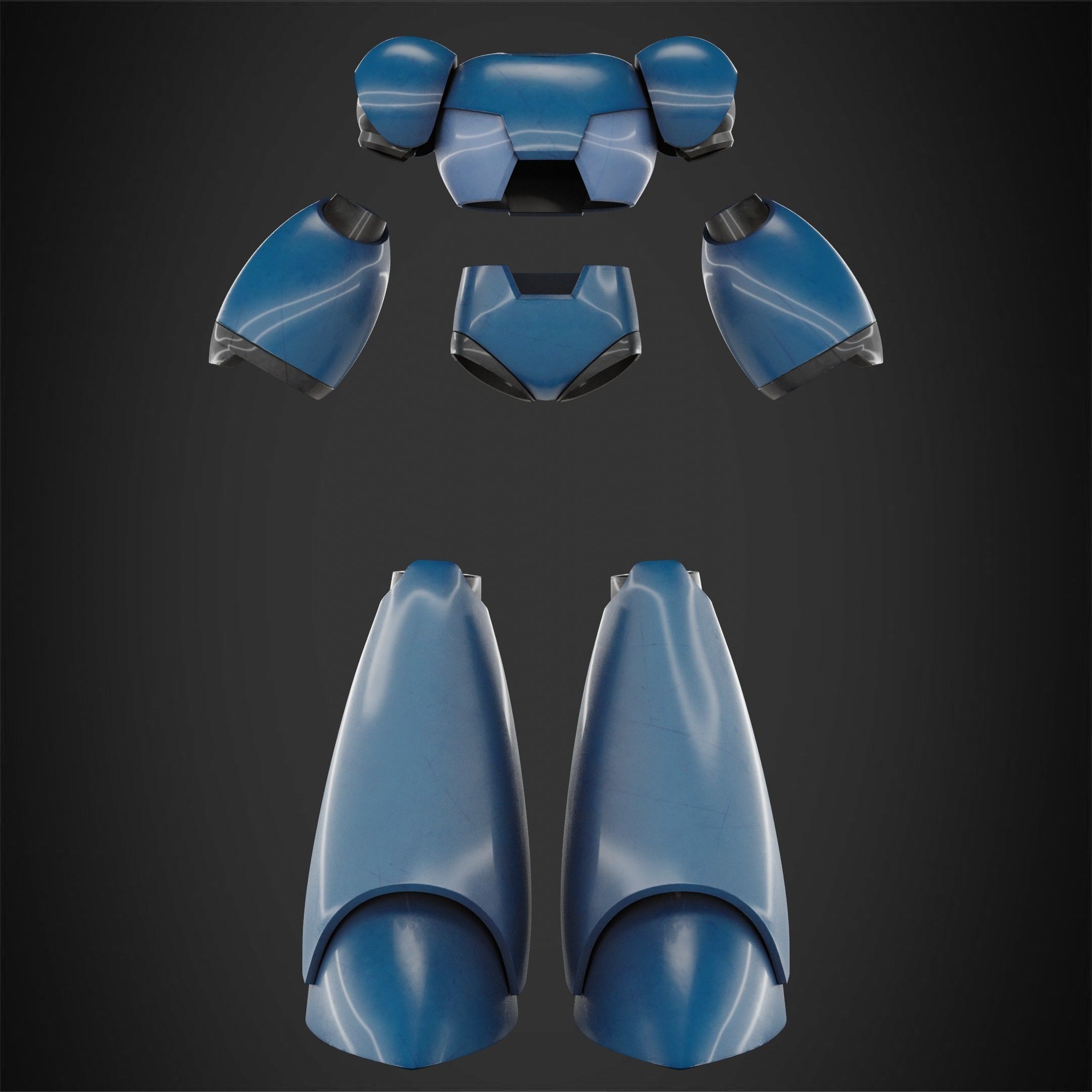 Mega man X Armor for Cosplay 3D print model_2