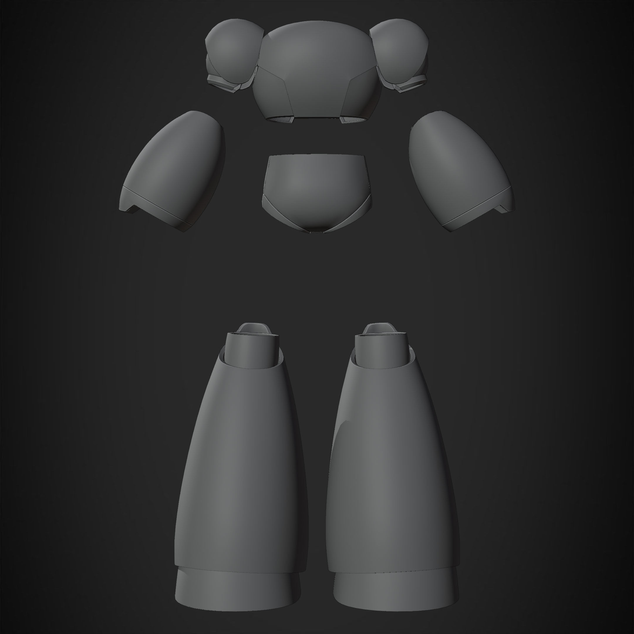 Mega man X Armor for Cosplay 3D print model_21