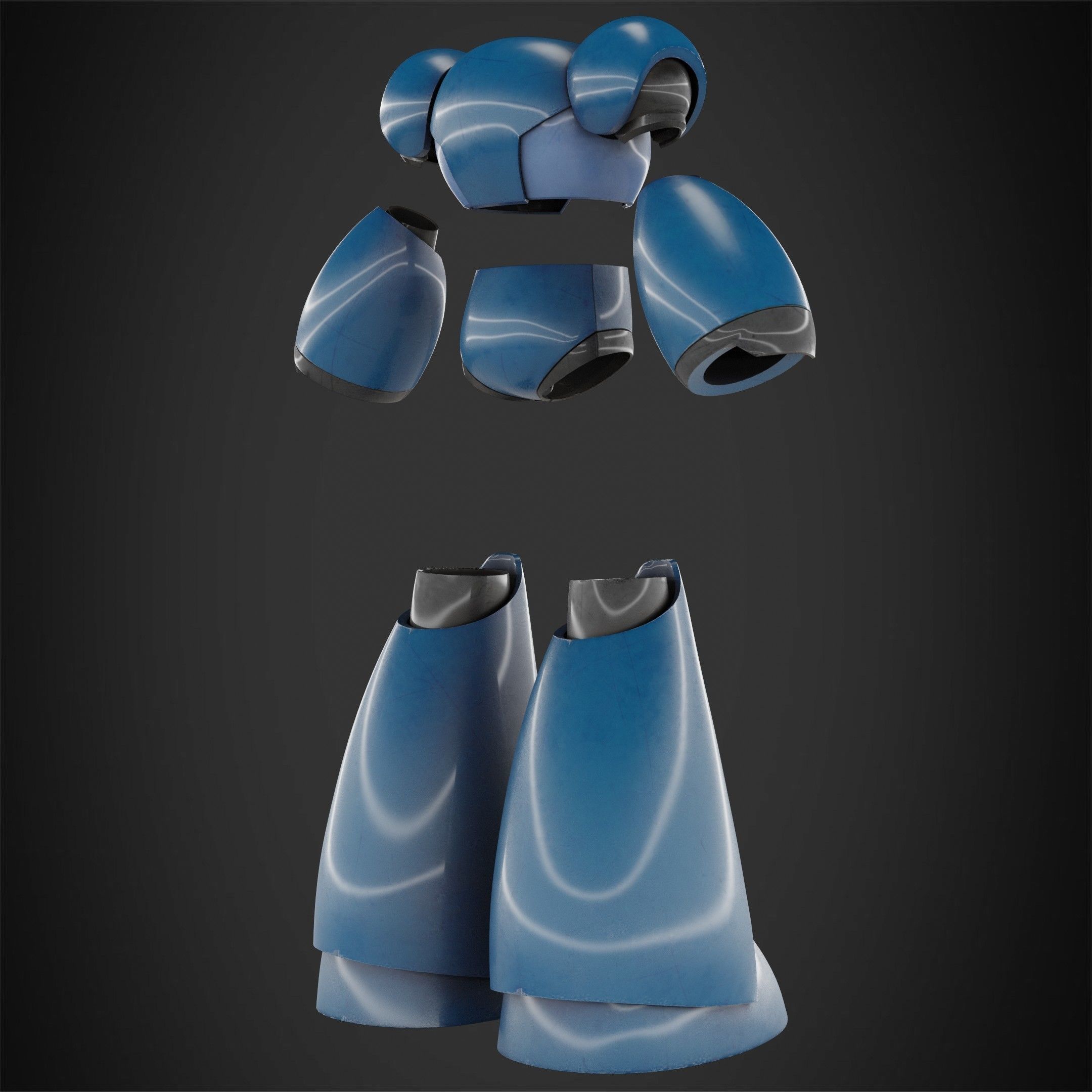 Mega man X Armor for Cosplay 3D print model_7