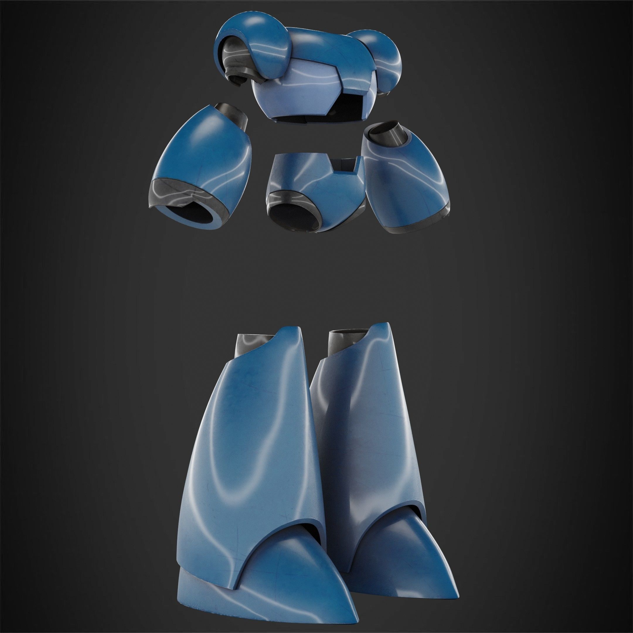 Mega man X Armor for Cosplay 3D print model_9