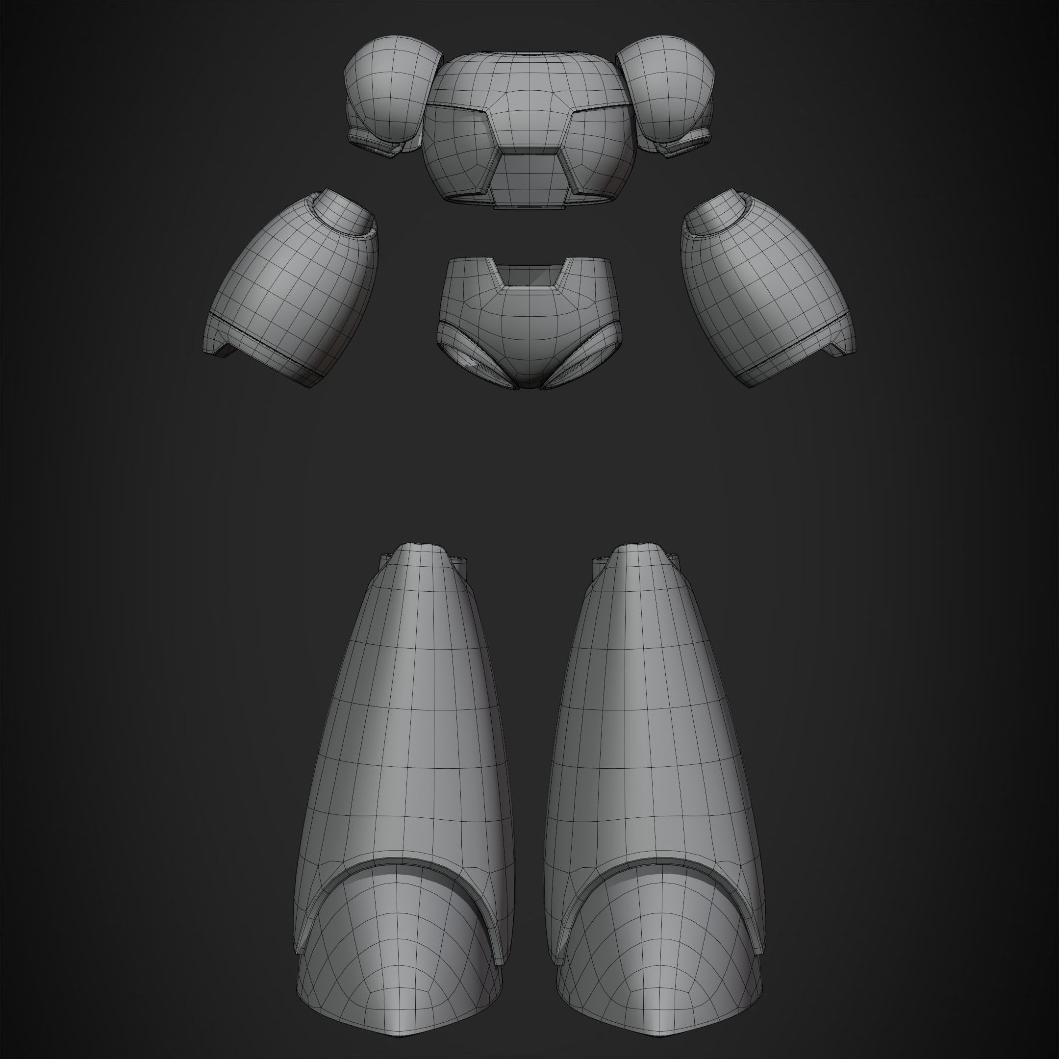 Mega man X Armor for Cosplay 3D print model_13