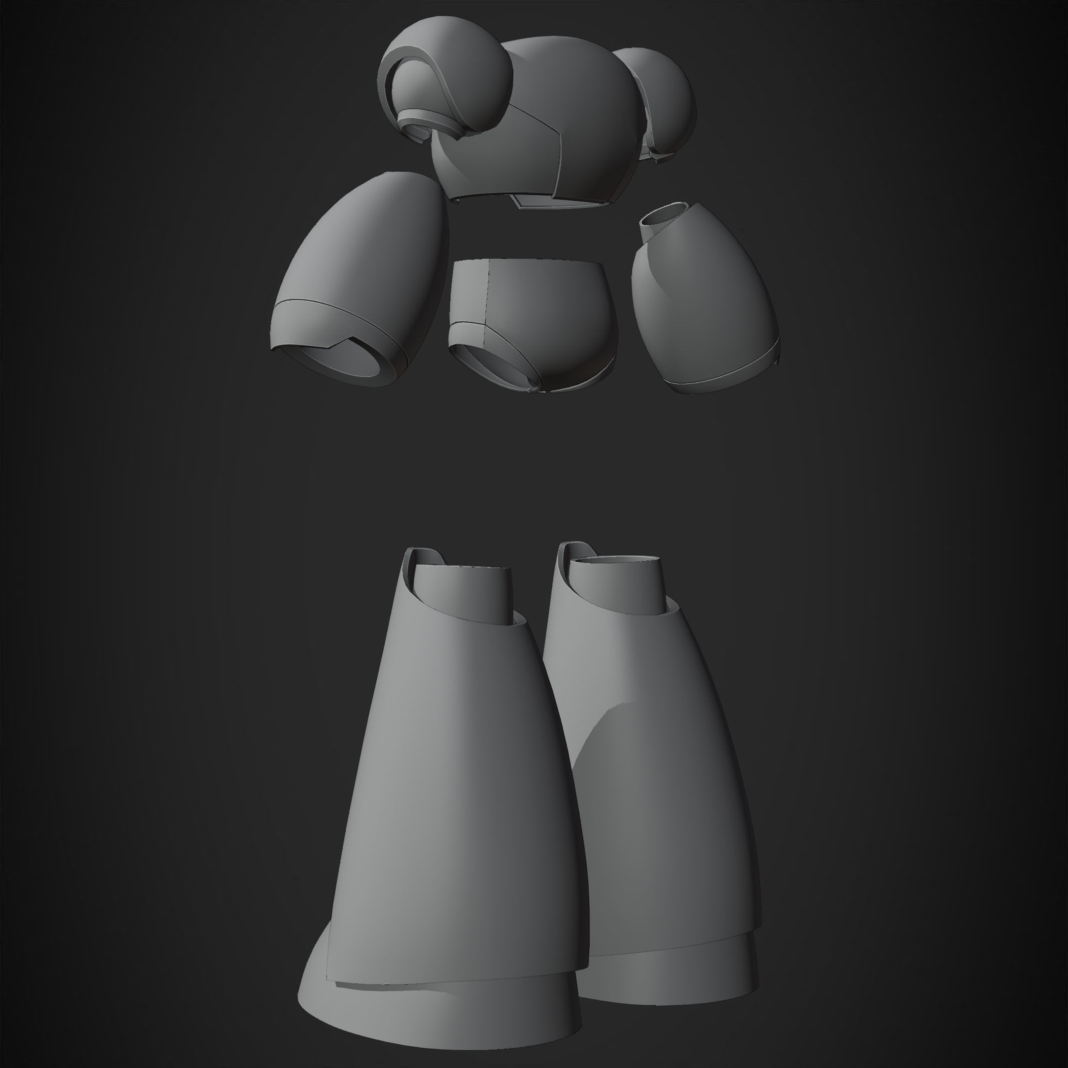 Mega man X Armor for Cosplay 3D print model_19