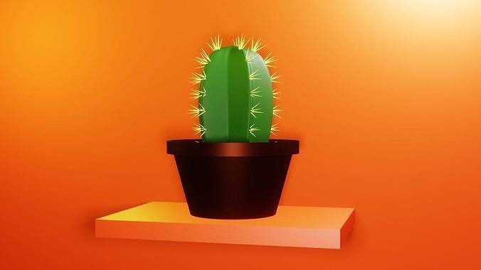 Ornamental Cactus Plants 3D model