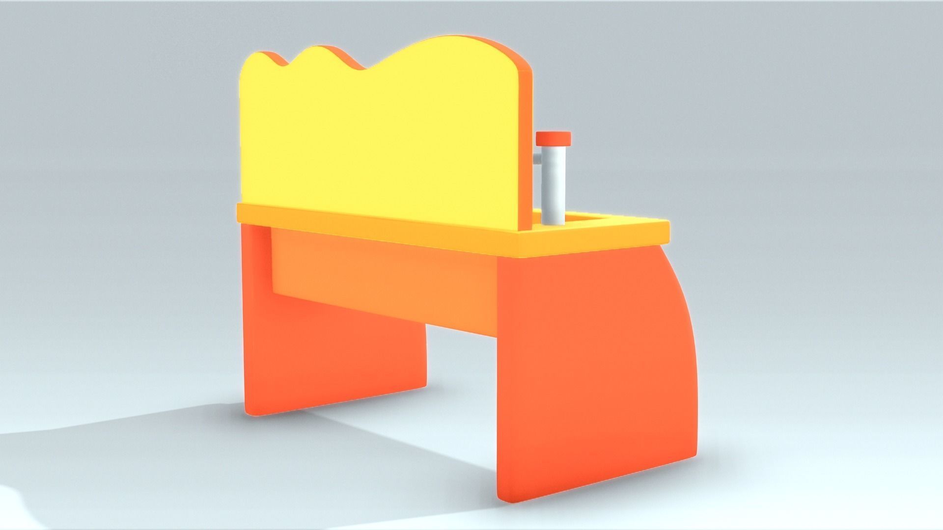 Toy kitchen Counter Low-poly 3D model_2