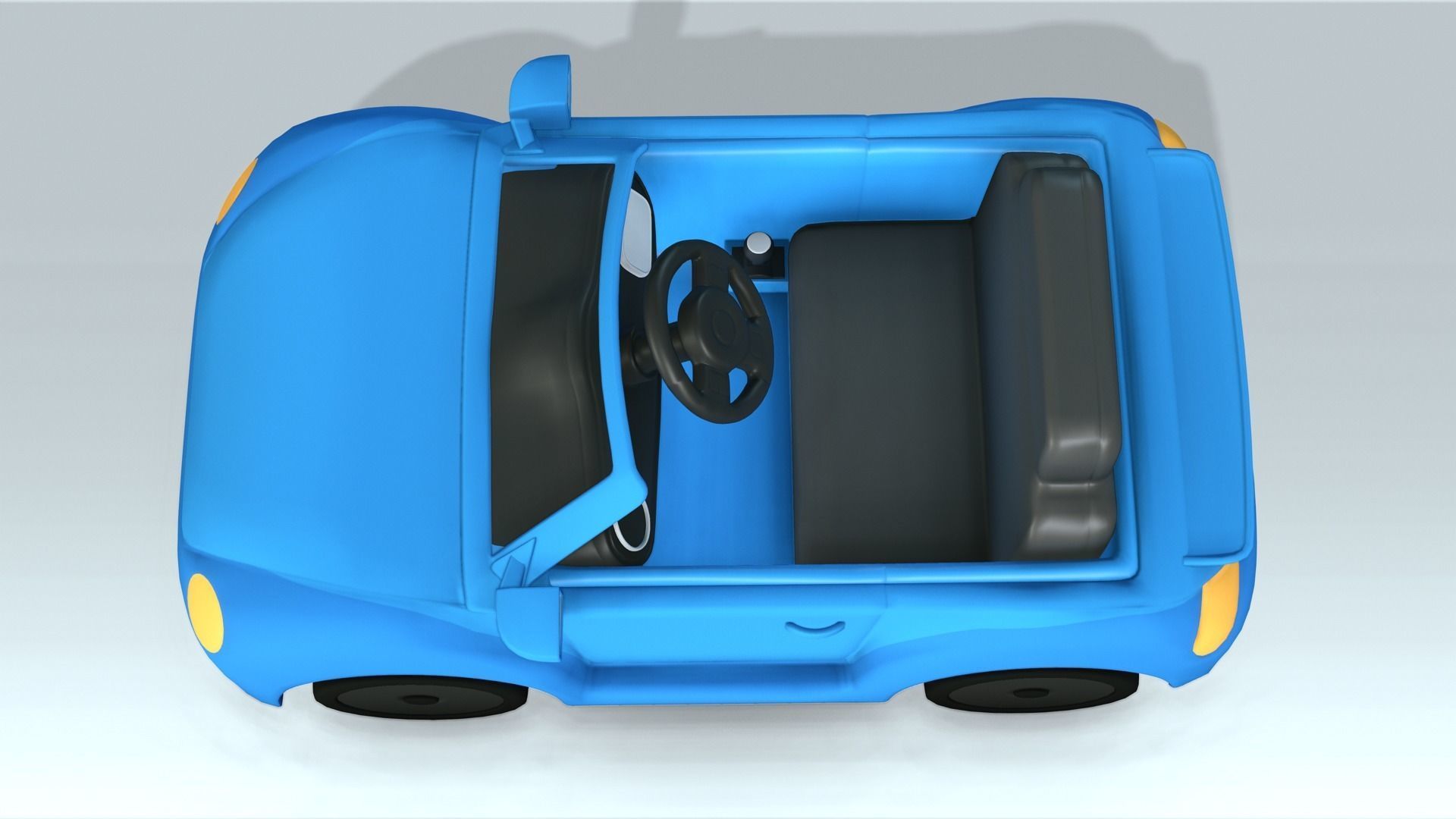 Kids Motor Car Low-poly 3D model_5