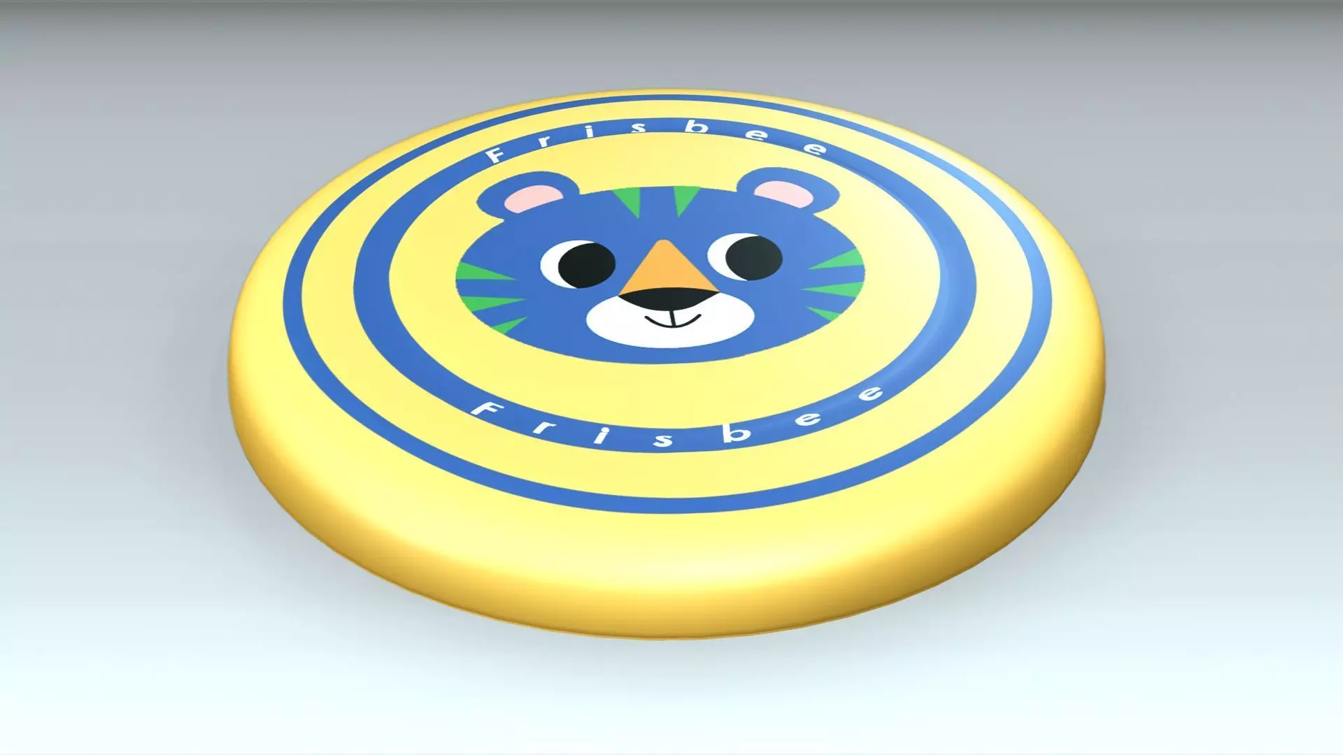 Frisbee Low-poly 3D model_0