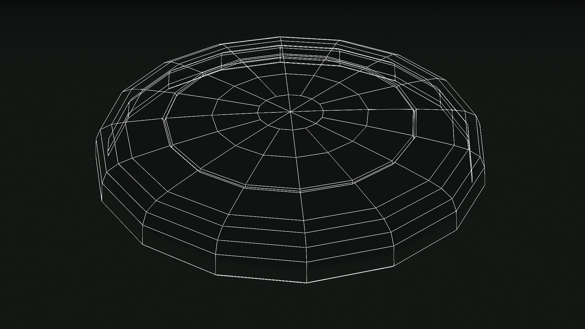 Frisbee Low-poly 3D model_1