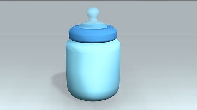Baby bottle Low-poly 3D model