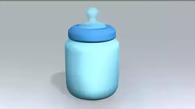 Baby bottle Low-poly 3D model