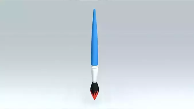 Artist Painting Brushes Low-poly 3D model