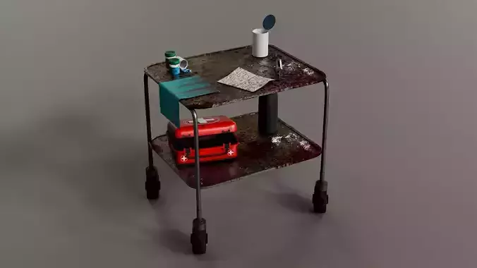 Medicine shelf cart Game Assets item10