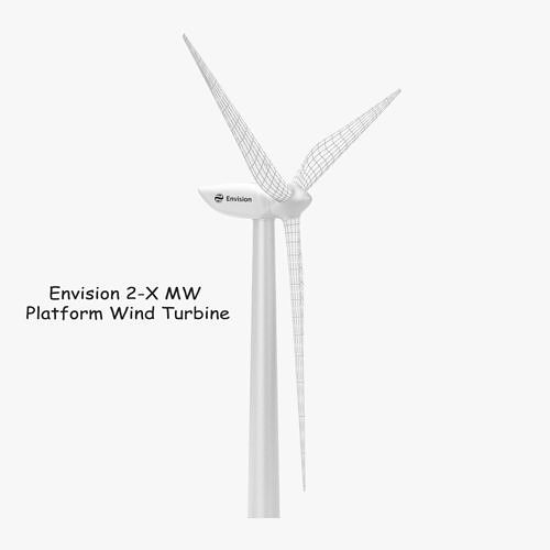 Wind Turbine Envision 2-X MW Platform 3D model