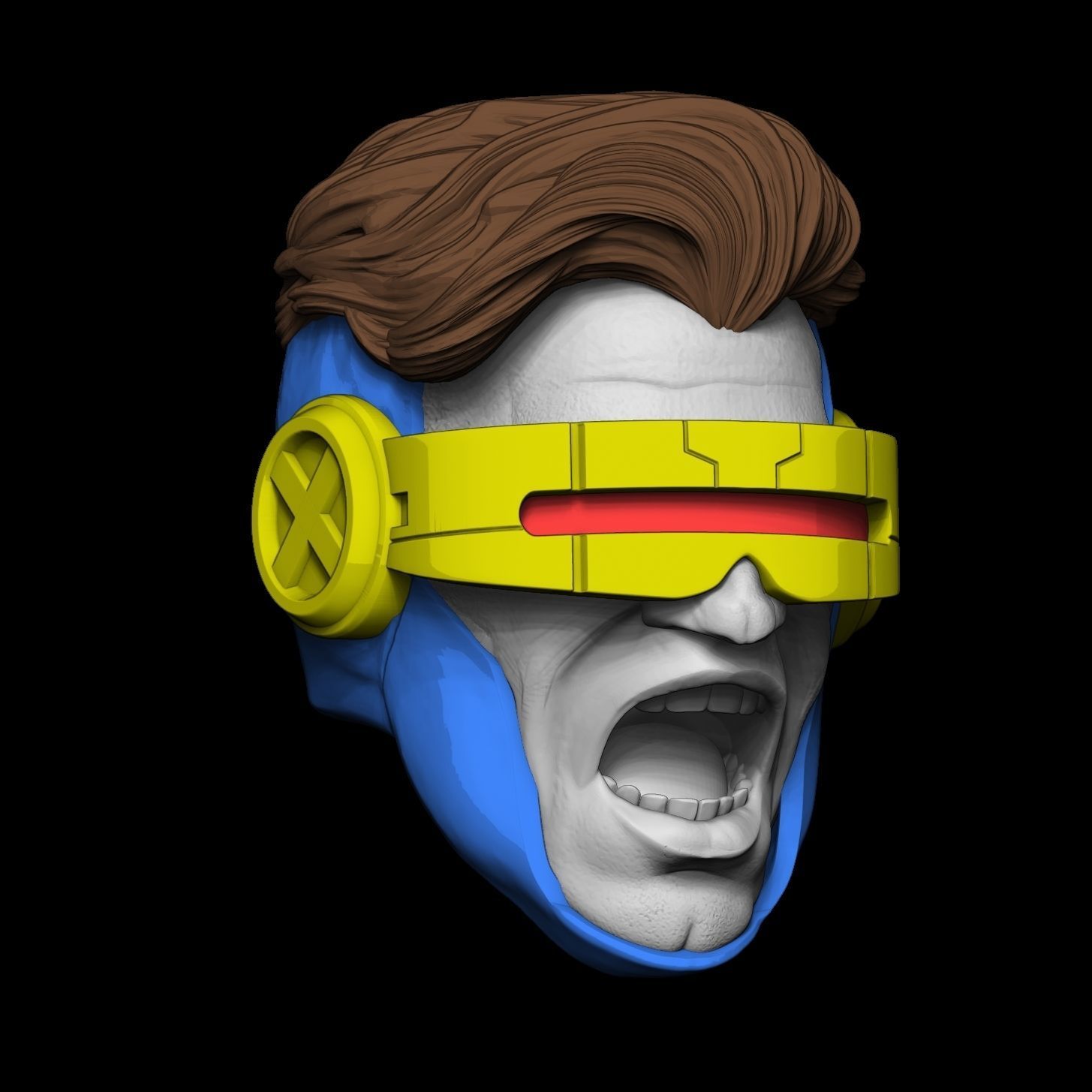 cyclops xmen head 3D print model_2
