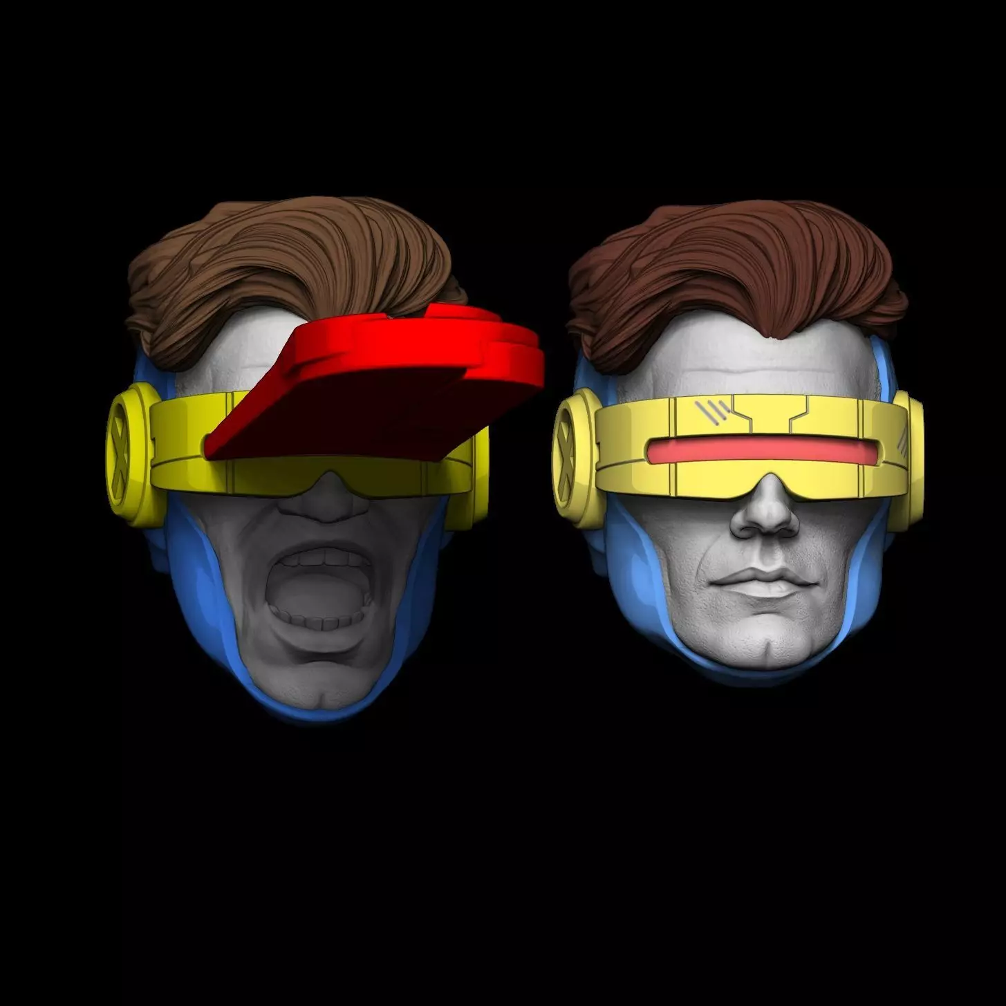 cyclops xmen head 3D print model_0