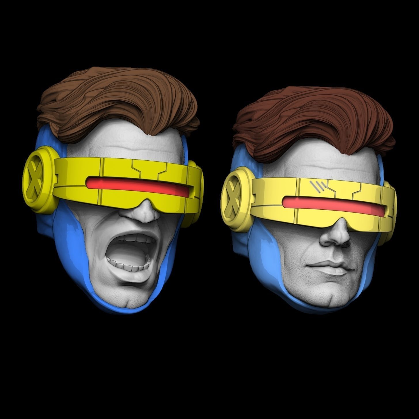 cyclops xmen head 3D print model_1