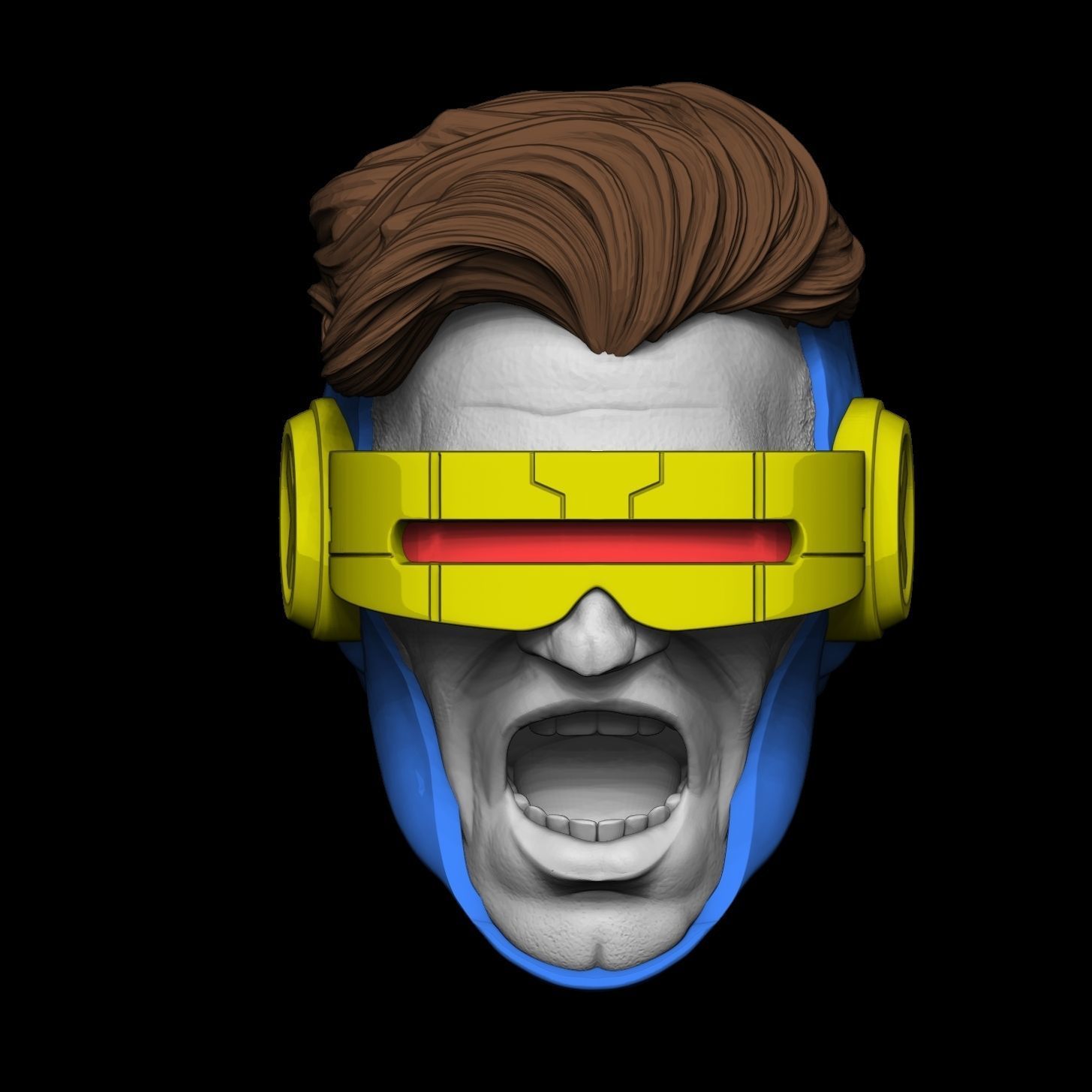 cyclops xmen head 3D print model_3
