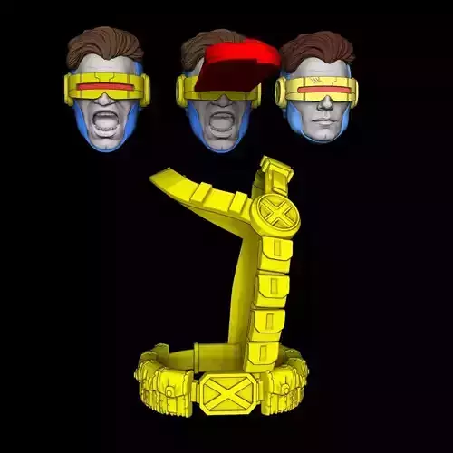 cyclops head and belt 3D print model