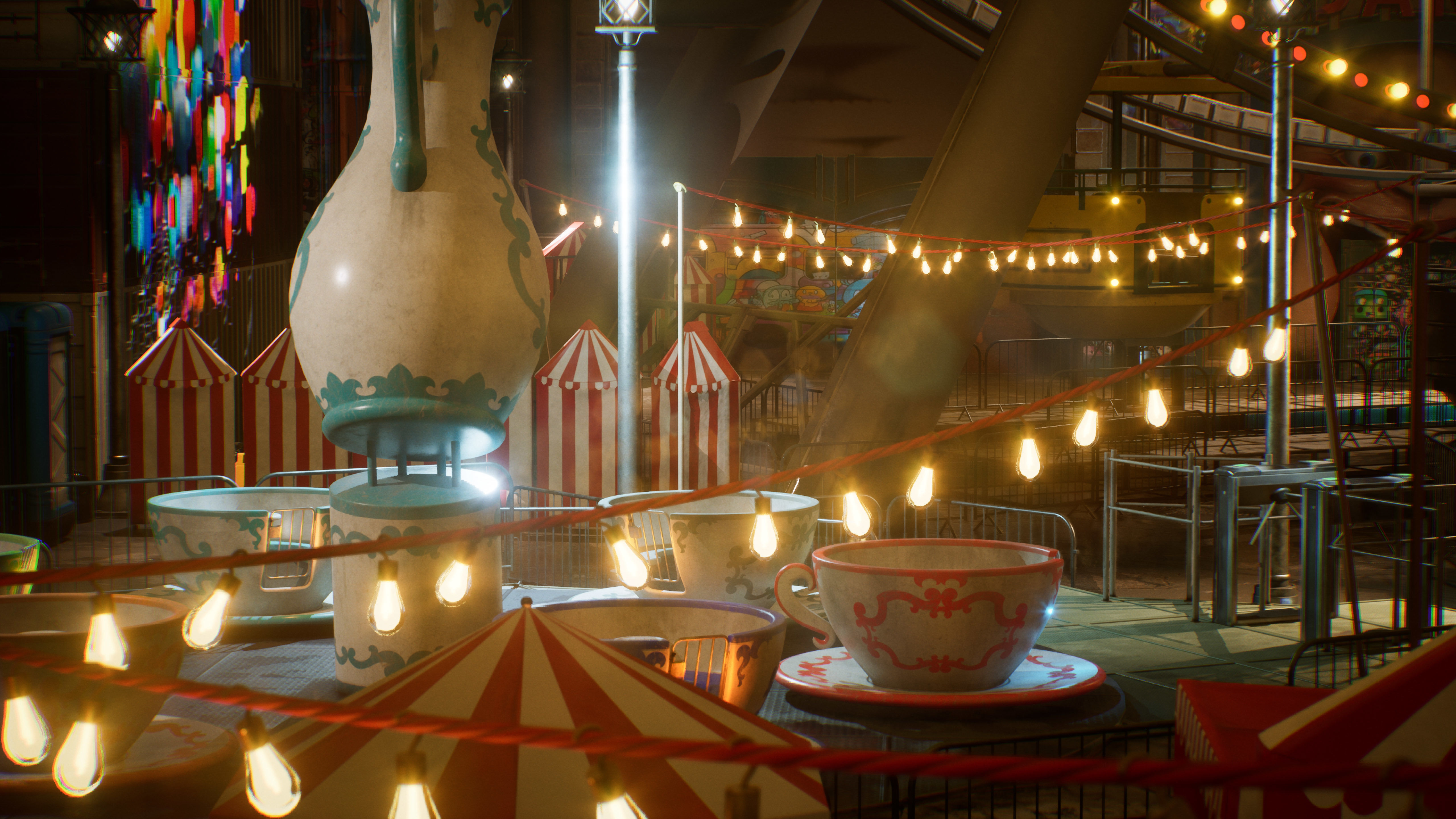 Amusement Park Environment Kit - UE5 Low-poly 3D model_5