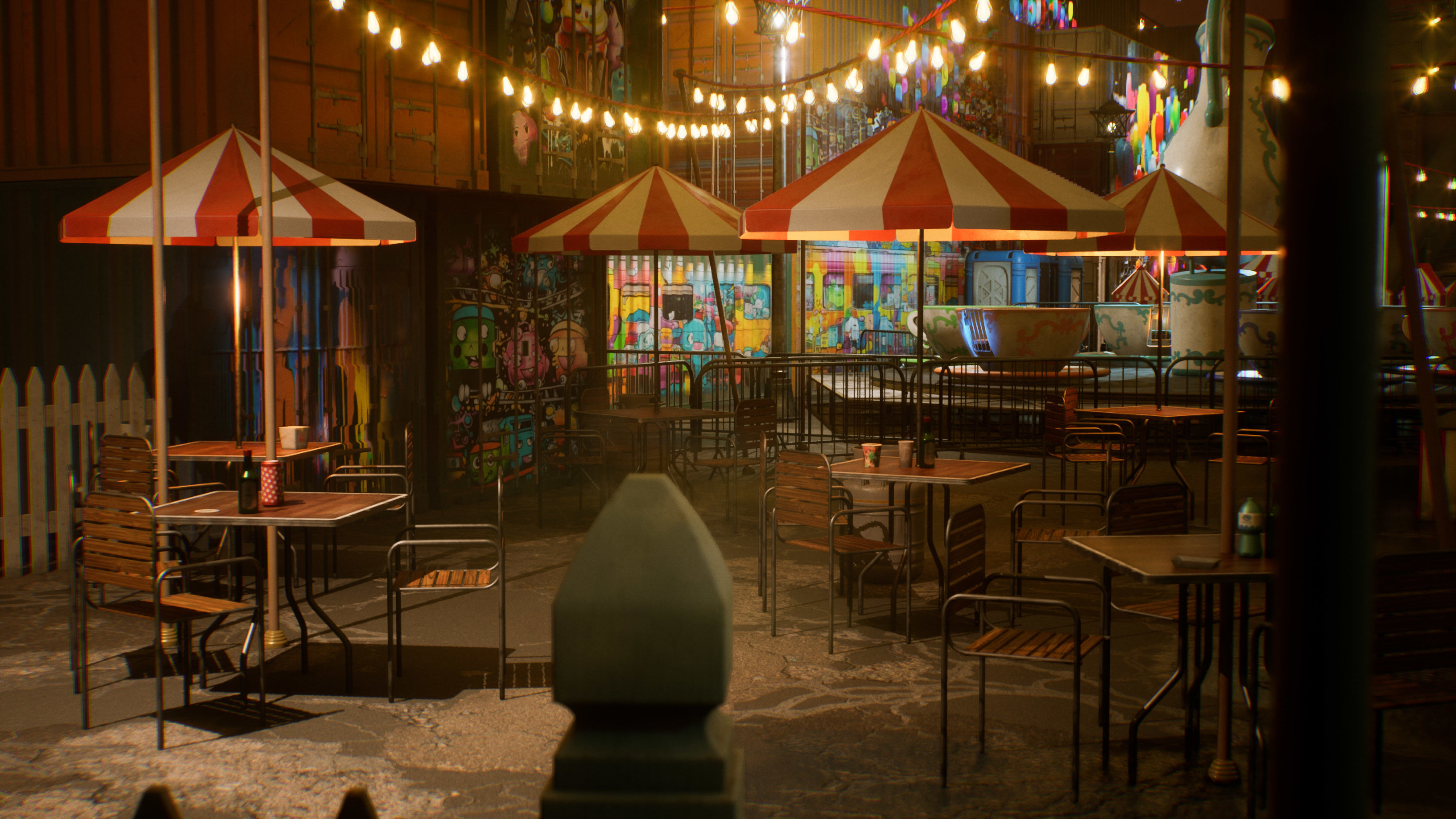 Amusement Park Environment Kit - UE5 Low-poly 3D model_14