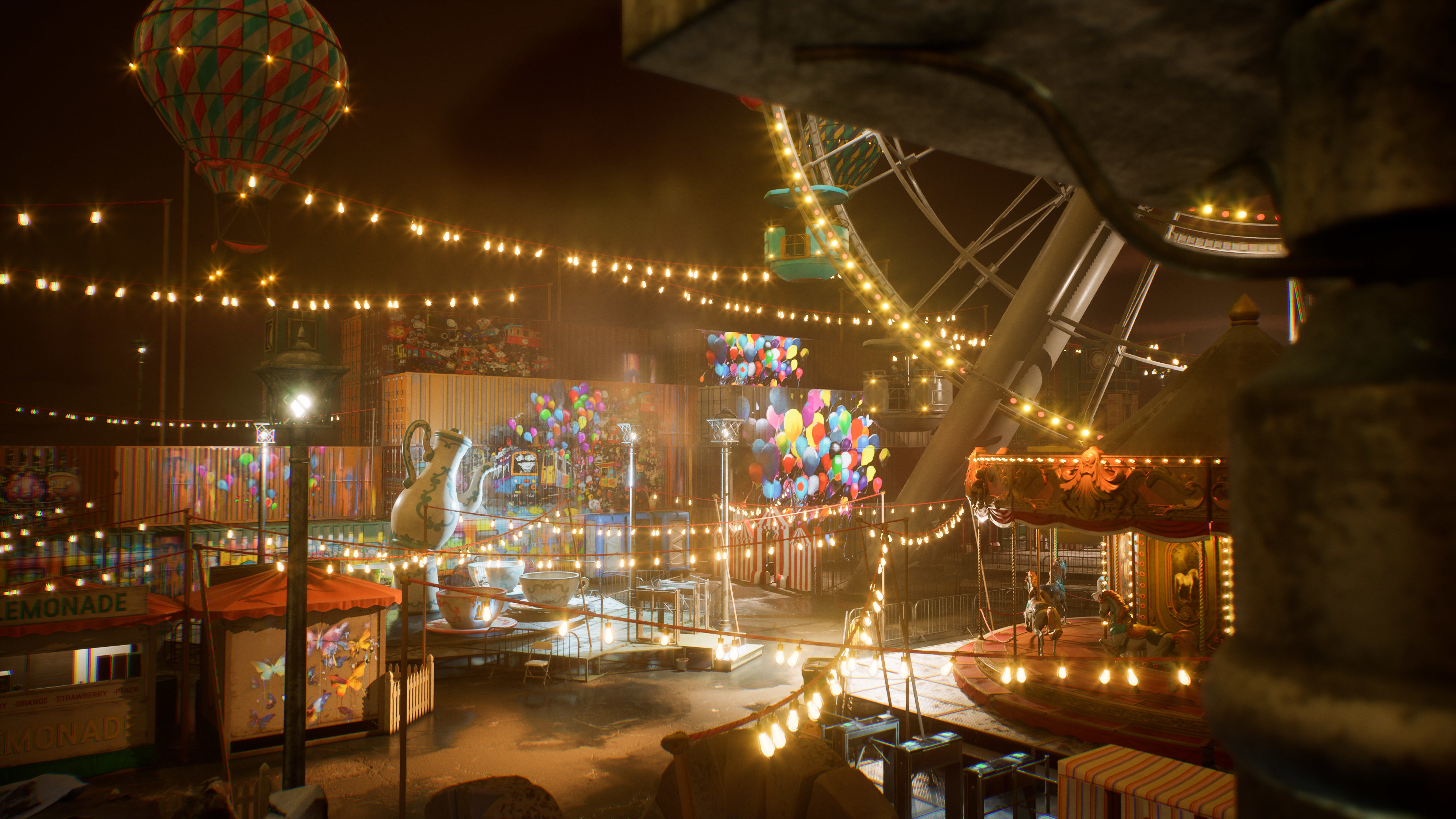 Amusement Park Environment Kit - UE5 Low-poly 3D model_3