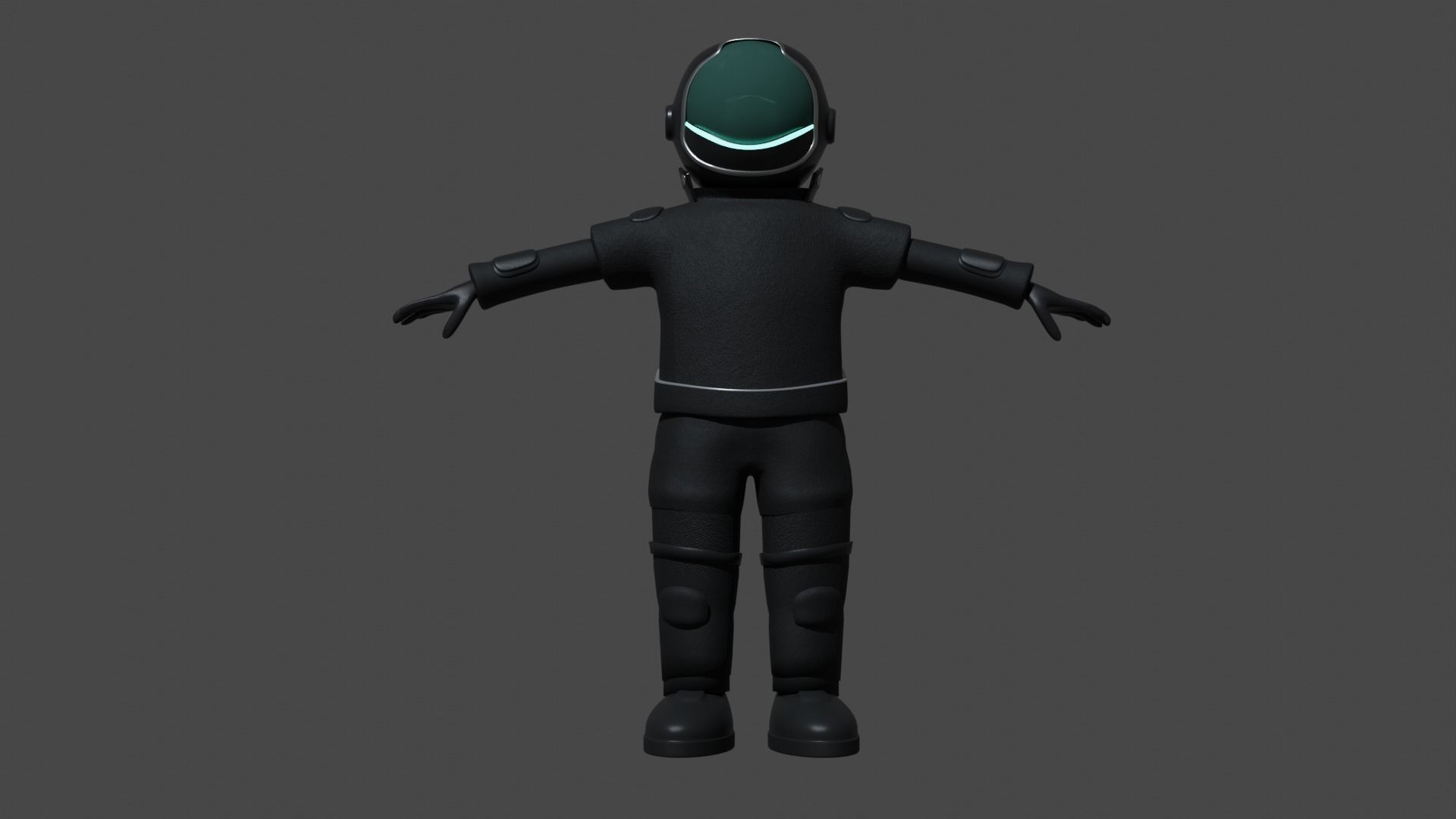 Concept Astronaut Character Low-poly 3D model_1