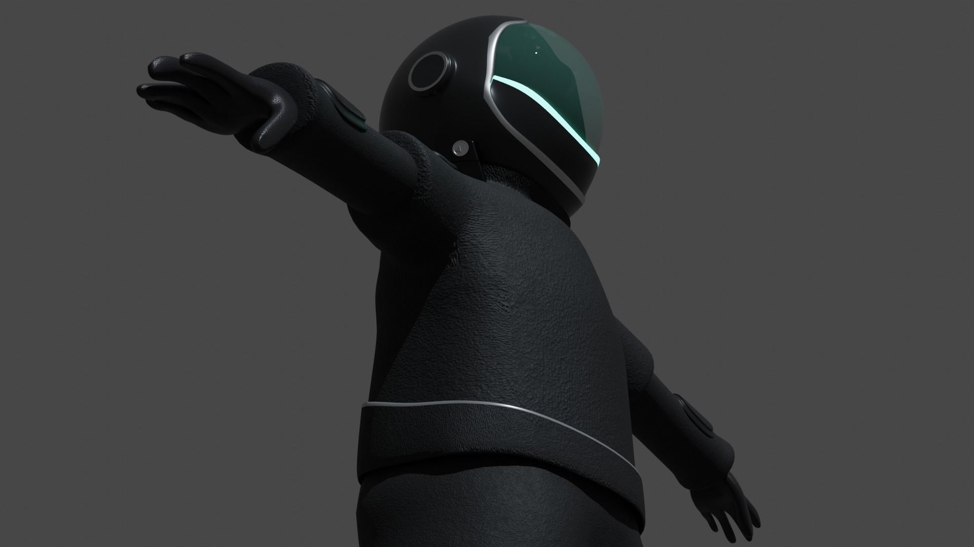 Concept Astronaut Character Low-poly 3D model_4