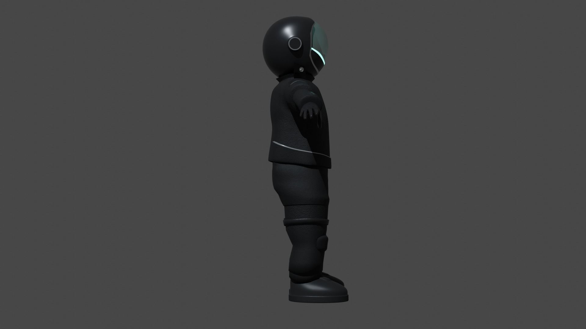 Concept Astronaut Character Low-poly 3D model_2