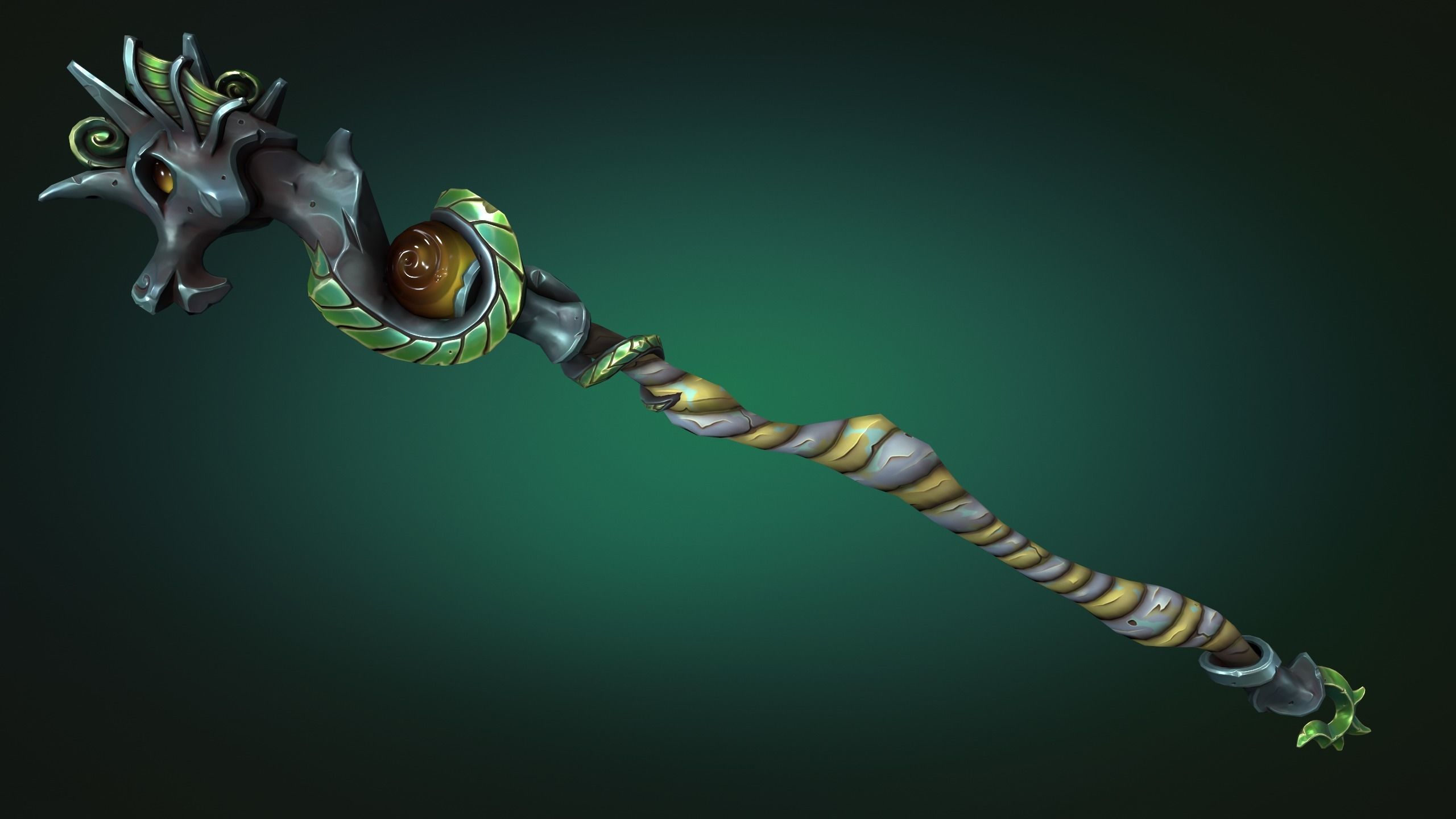 Coastal weapons collection Low-poly 3D model_14