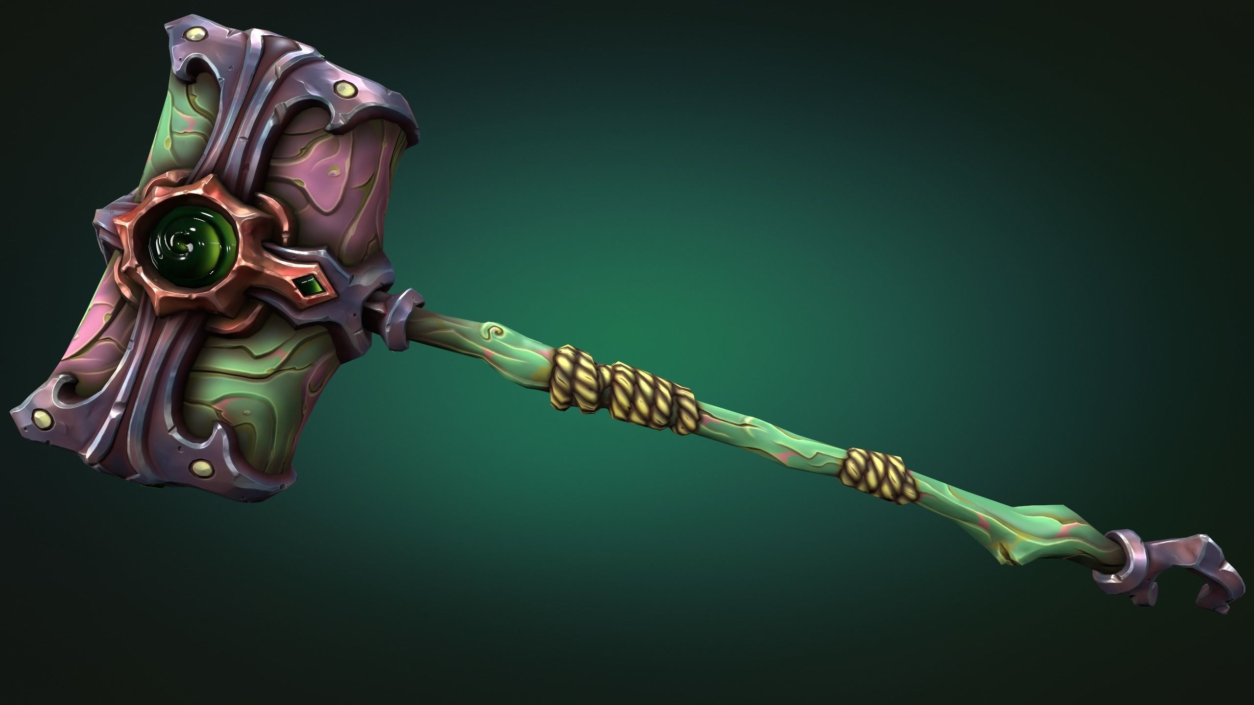 Coastal weapons collection Low-poly 3D model_18