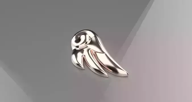 jewelry wing silver gold big size 3d model 3D print model