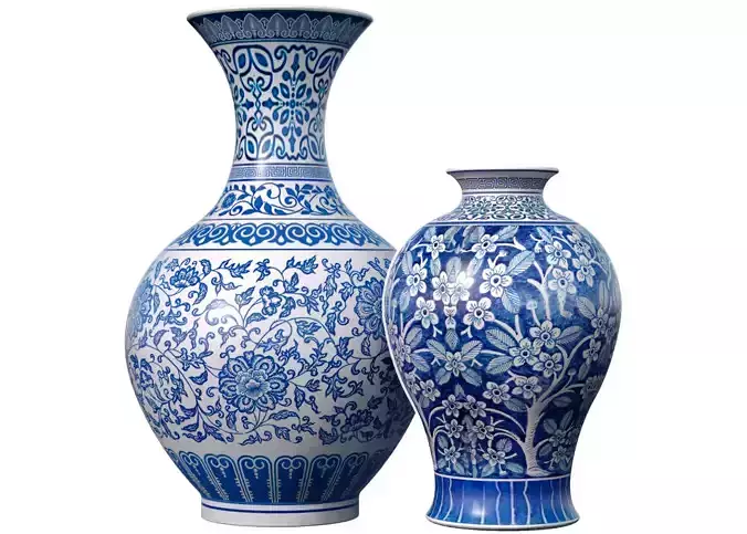 Decorative porcelain vase flowerpot pot urn jar Chinese style 