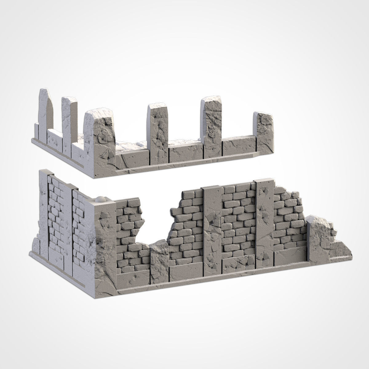 CITY RUINS WTC SET 01 3D print model_17