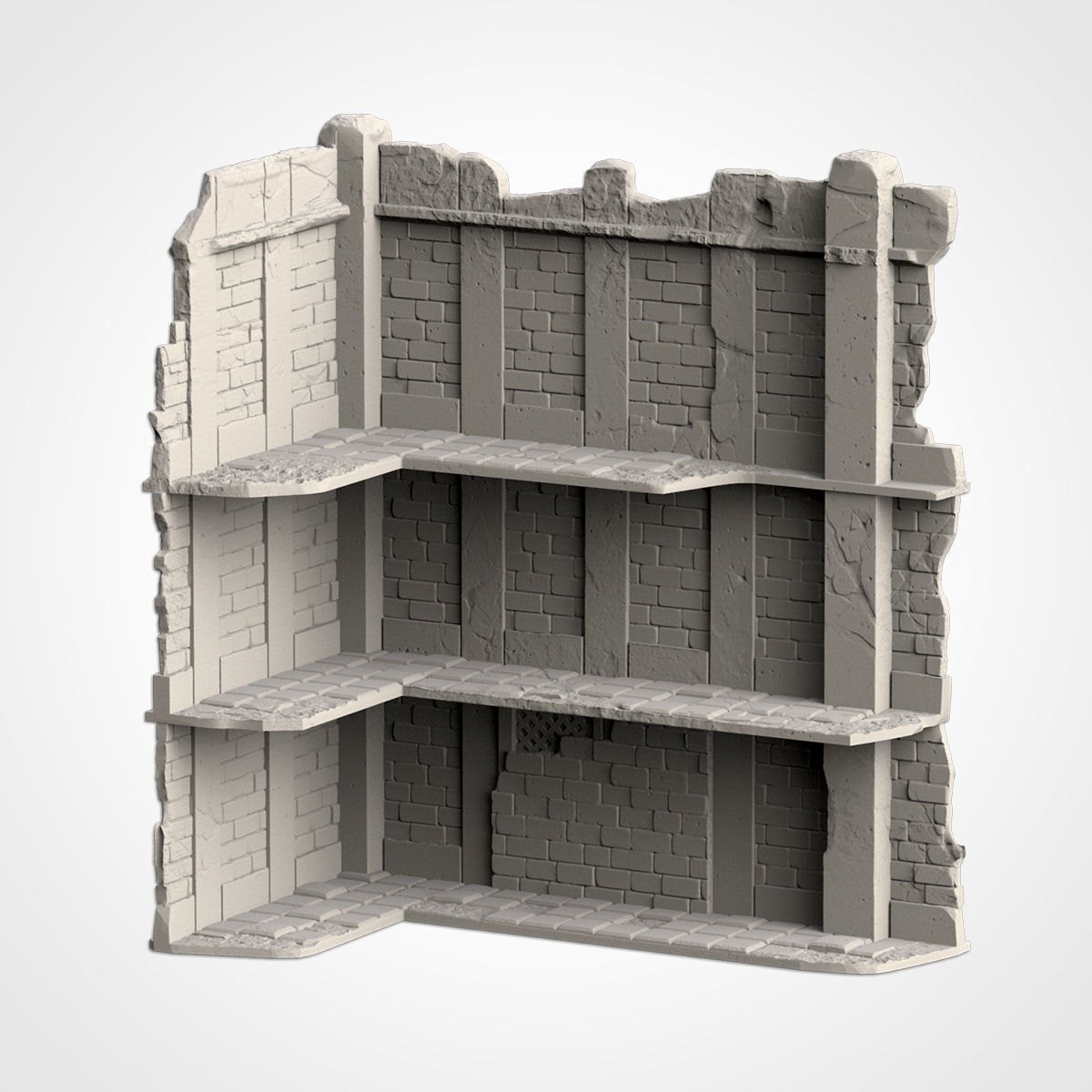 CITY RUINS WTC SET 01 3D print model_9