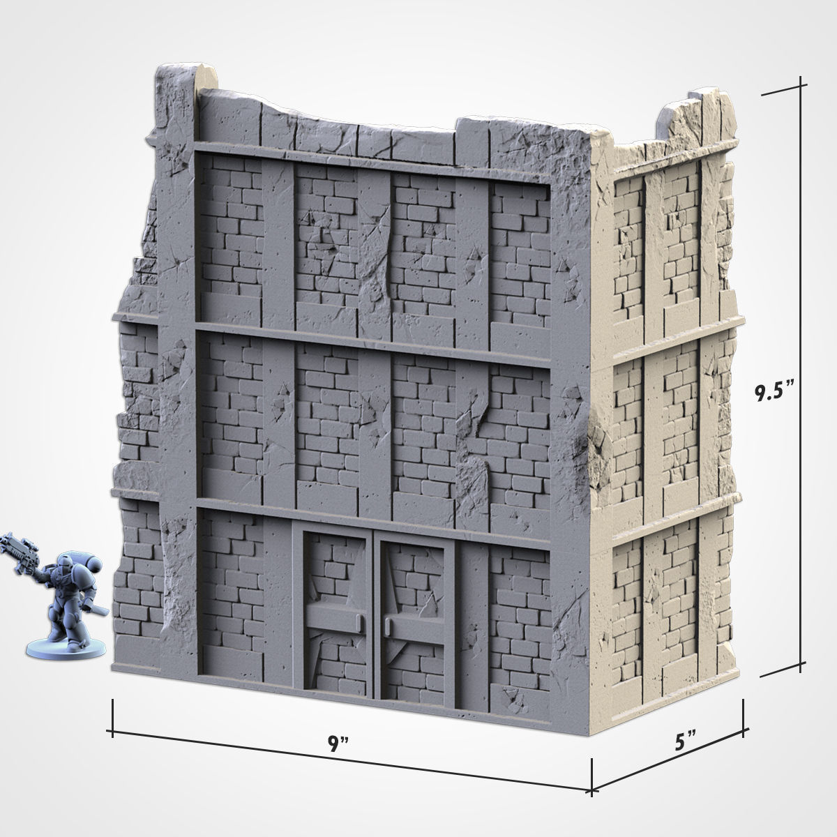 CITY RUINS WTC SET 01 3D print model_4