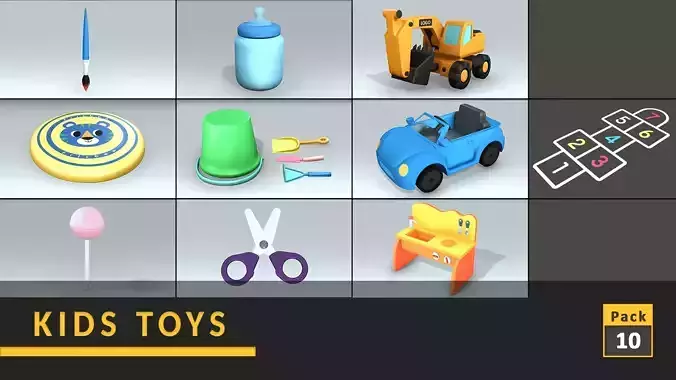 Kids Toys 3D Model Collection