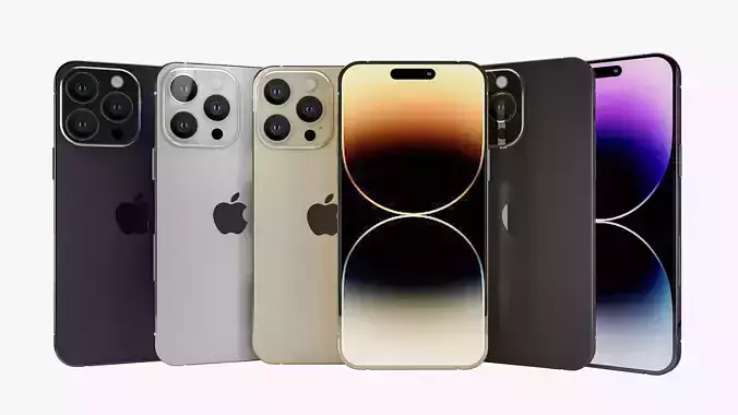 APPLE I PHONE 14 PRO MAX 3D MODEL  Low-poly 3D model