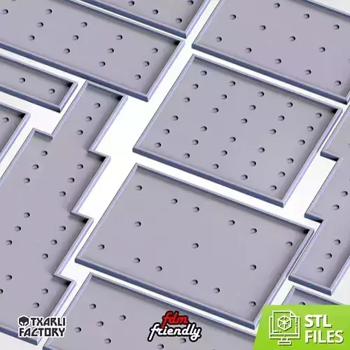 MOVEMENT TRAYS 2-0 RECTANGULAR BASES 3D print model