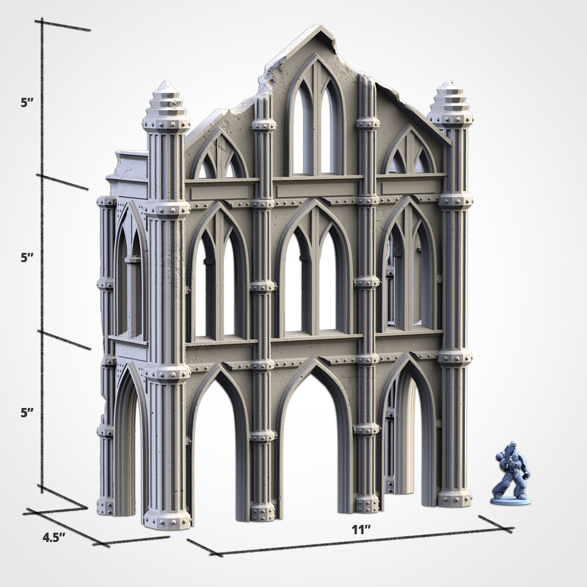 CATHEDRAL RUINS 02 3D print model_2