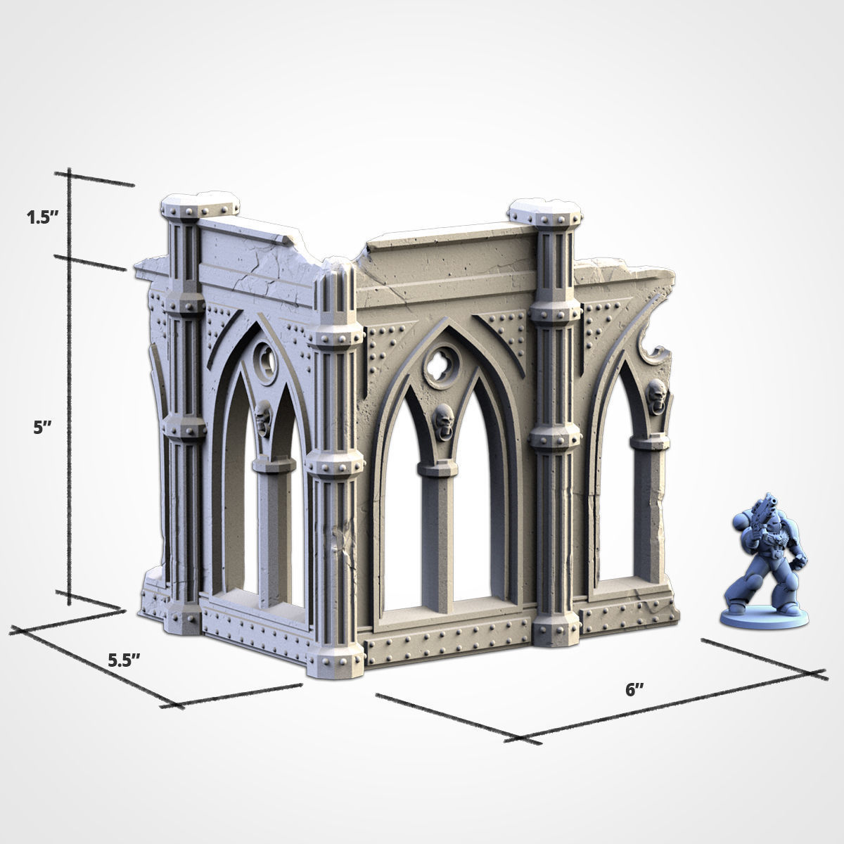 CATHEDRAL RUINS 02 3D print model_17