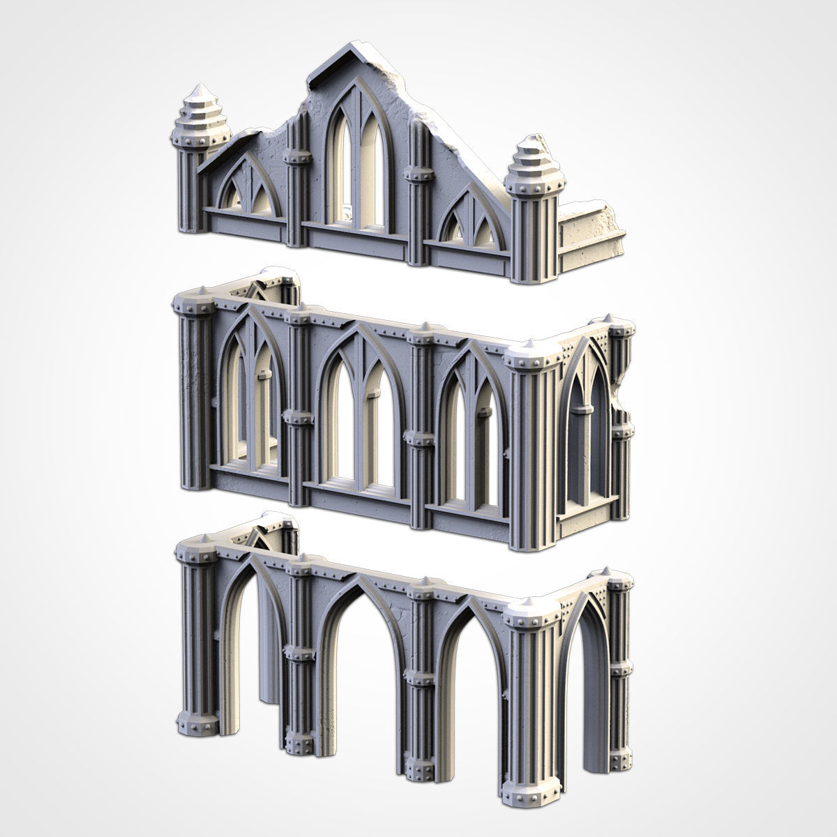 CATHEDRAL RUINS 02 3D print model_6